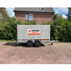 07. Gesloten huif aanhanger dubbelasser 300 x 130 x 150 cm (750KG)