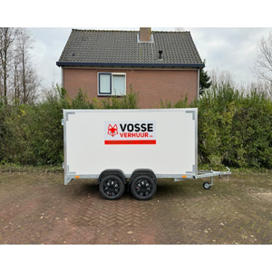 05. Gesloten aanhanger met deuren dubbelasser 300 x 130 x 150 cm