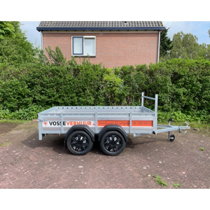 01. Open aanhanger dubbelasser 2,5 x 1,3 x 0,4 Meter (750KG)