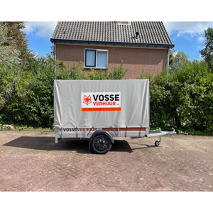 Gesloten aanhanger enkelasser 250 x 130 x 150 cm